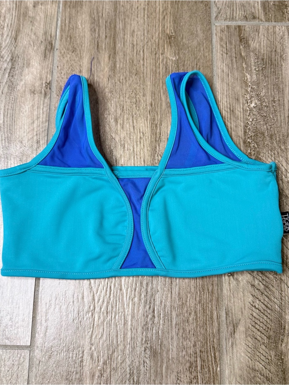 Tiger Friday Two-Tone Turquoise and Royal Blue Top